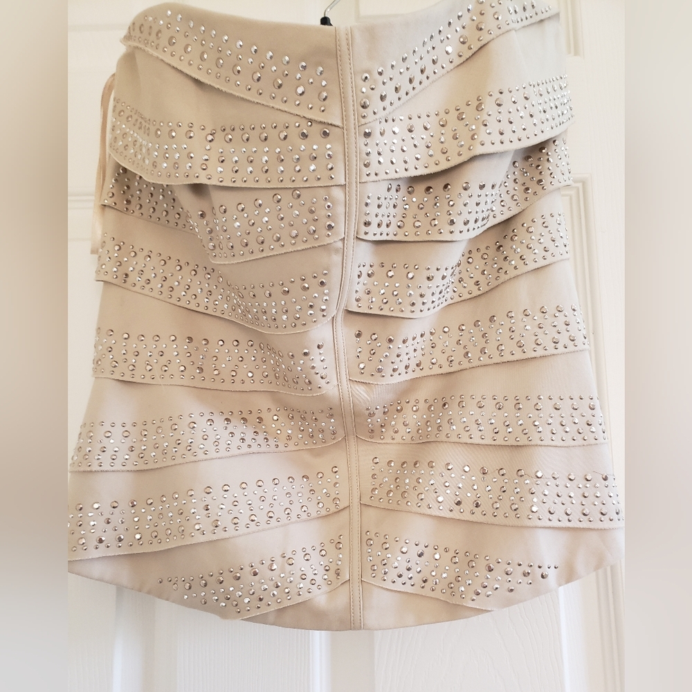 Champaign Studded Tier Corset Bustier